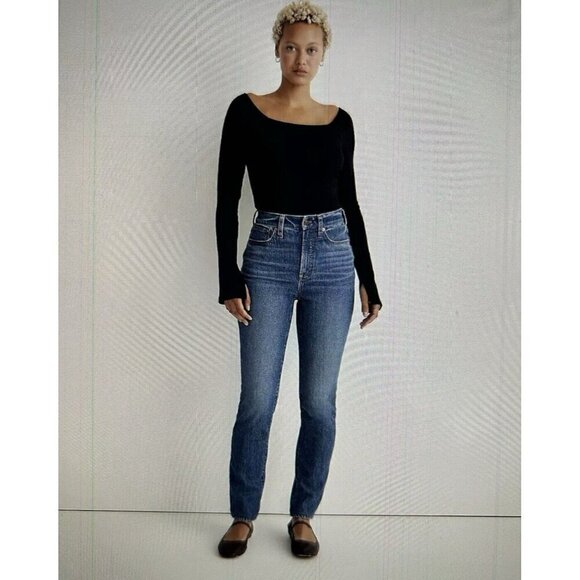 MADEWELL The Curvy Perfect Vintage Jean Blue Decatur Wash Tapered Leg Size 23 - Picture 1 of 11